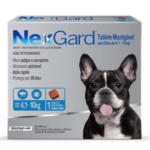 Antipulgas e Carrapatos NexGard para Cães de 4,1 a 10kg - 1 tablete